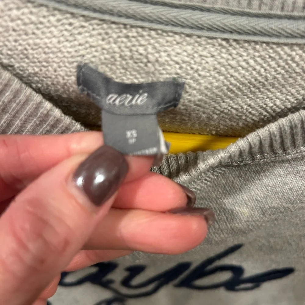 Gray Sweatshirt with 'Maybe Later' Text - Picture 3 of 3